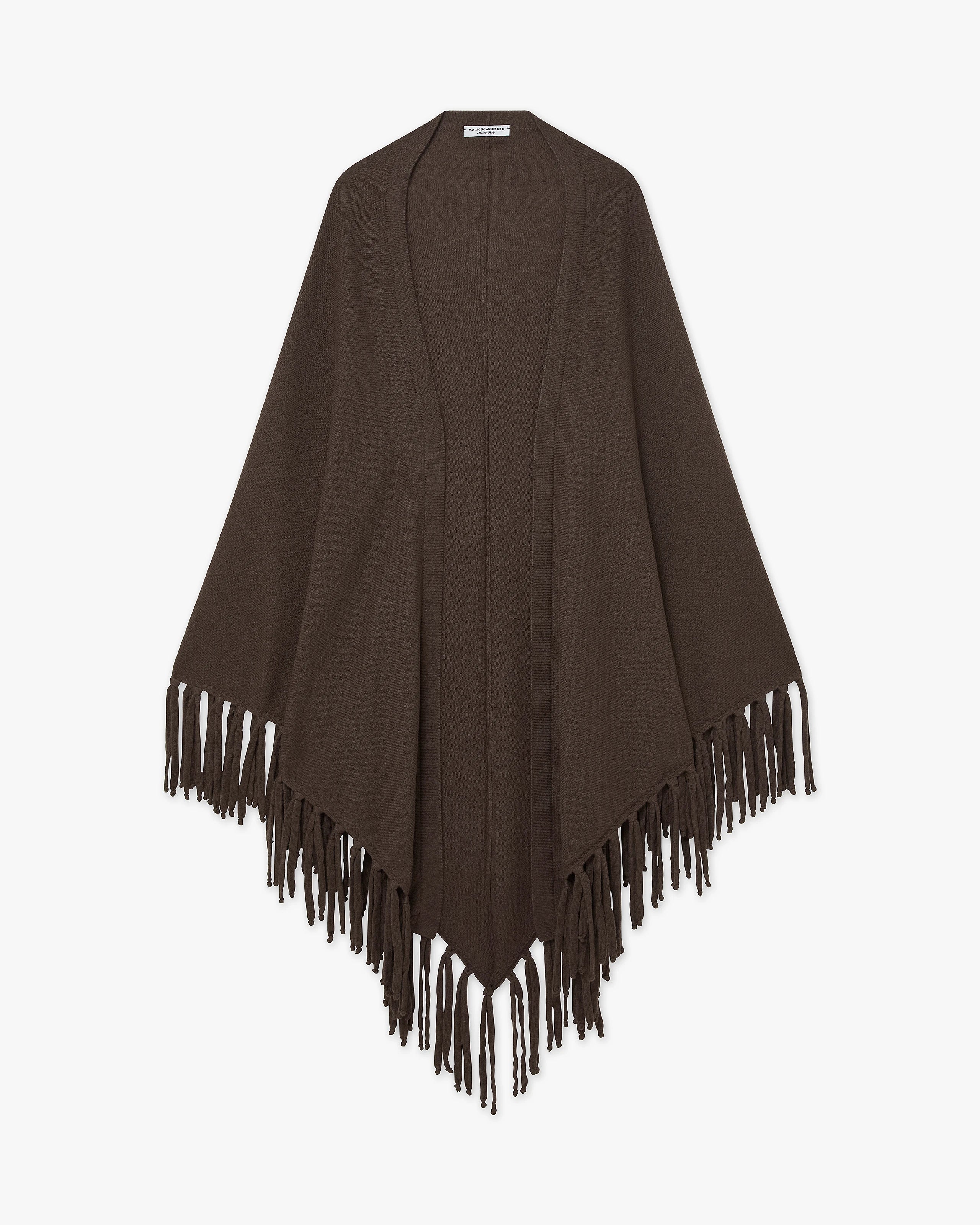 Fringed Wrap - Brown Cashmere