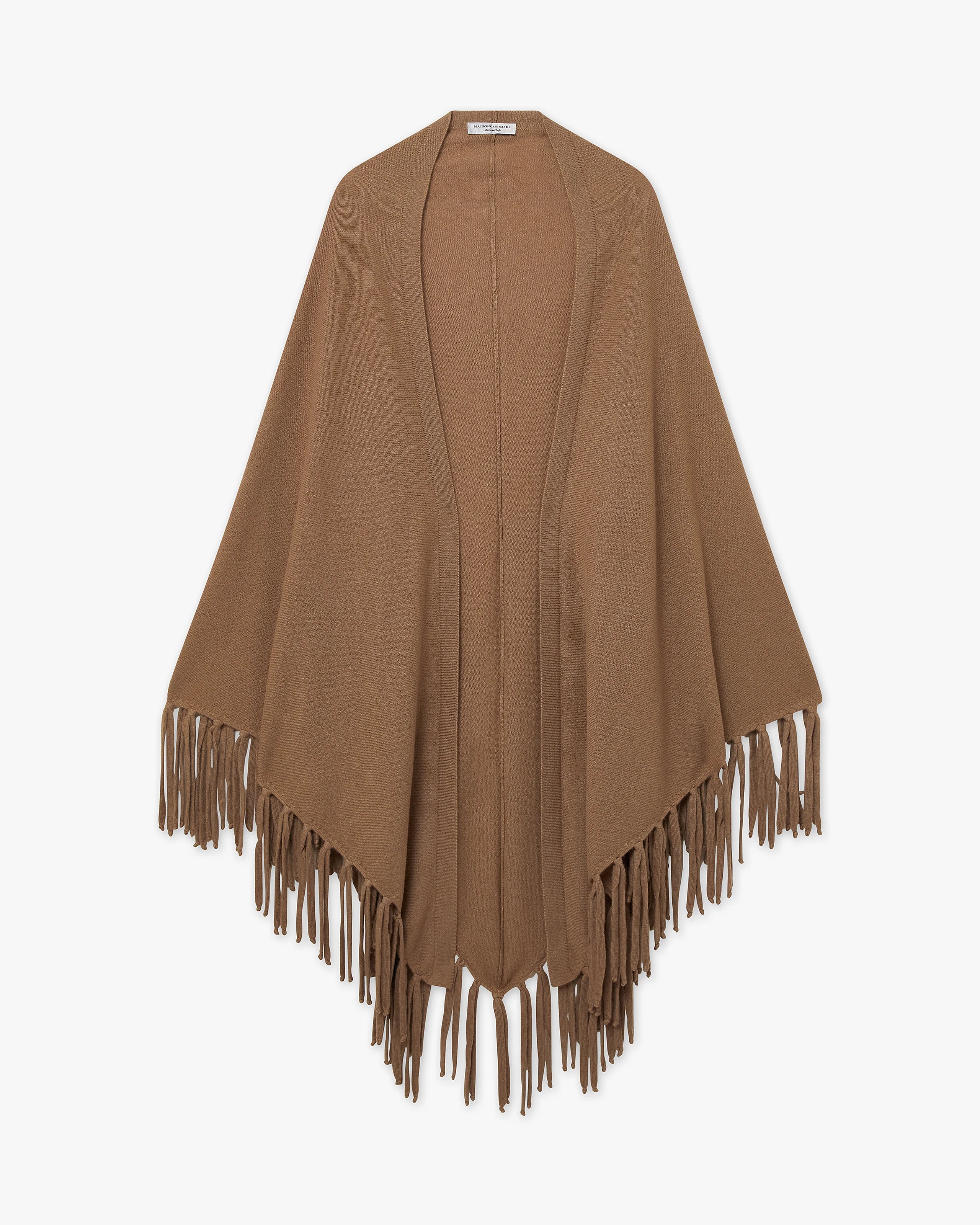 Fringed Wrap - Camel Cashmere