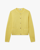 Oasi Rundhals Strickjacke - Gelb
