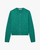 Oasi Rundhals Strickjacke - Grün