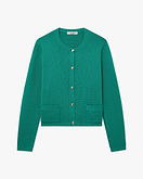 Oasi Rundhals Strickjacke - Grün