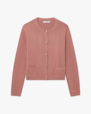 Oasi Rundhals Strickjacke - Rosa
