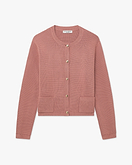 Oasi Rundhals Strickjacke - Rosa