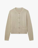 Oasi Rundhals Strickjacke - Beige