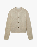 Oasi Rundhals Strickjacke - Beige