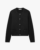 Oasi Rundhals Strickjacke - Schwarz
