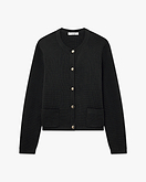 Oasi Rundhals Strickjacke - Schwarz