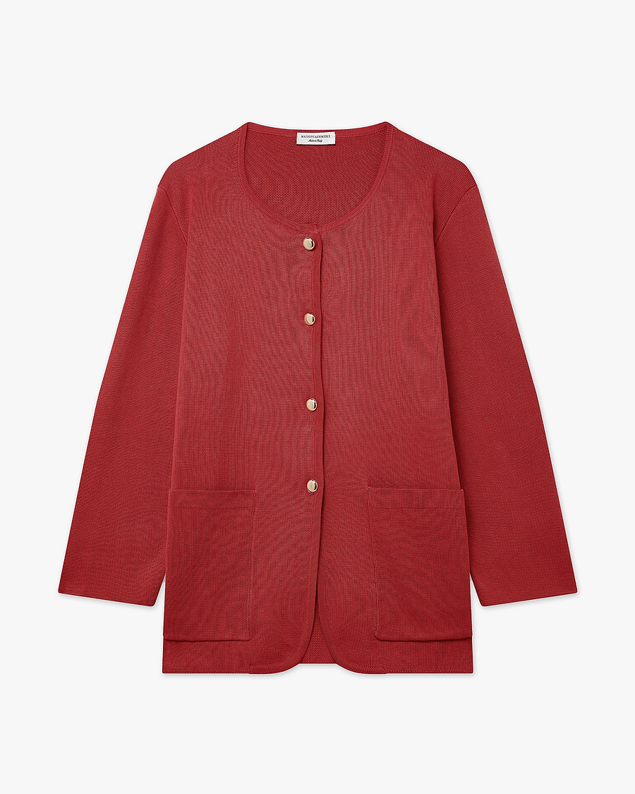 Women's Oasi Knit Jacket - Red Cotone