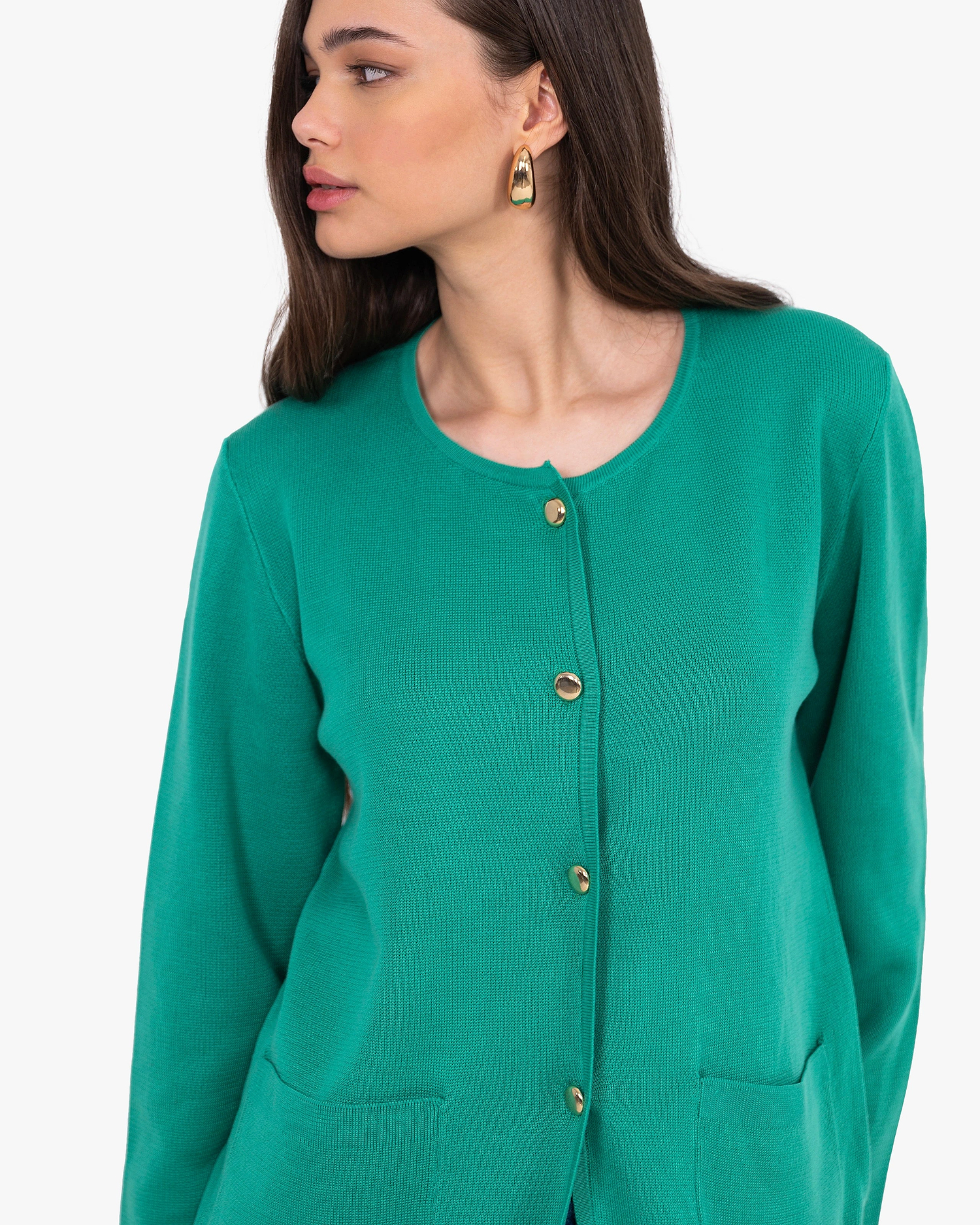 Women's Oasi Knit Jacket - Green Cotone