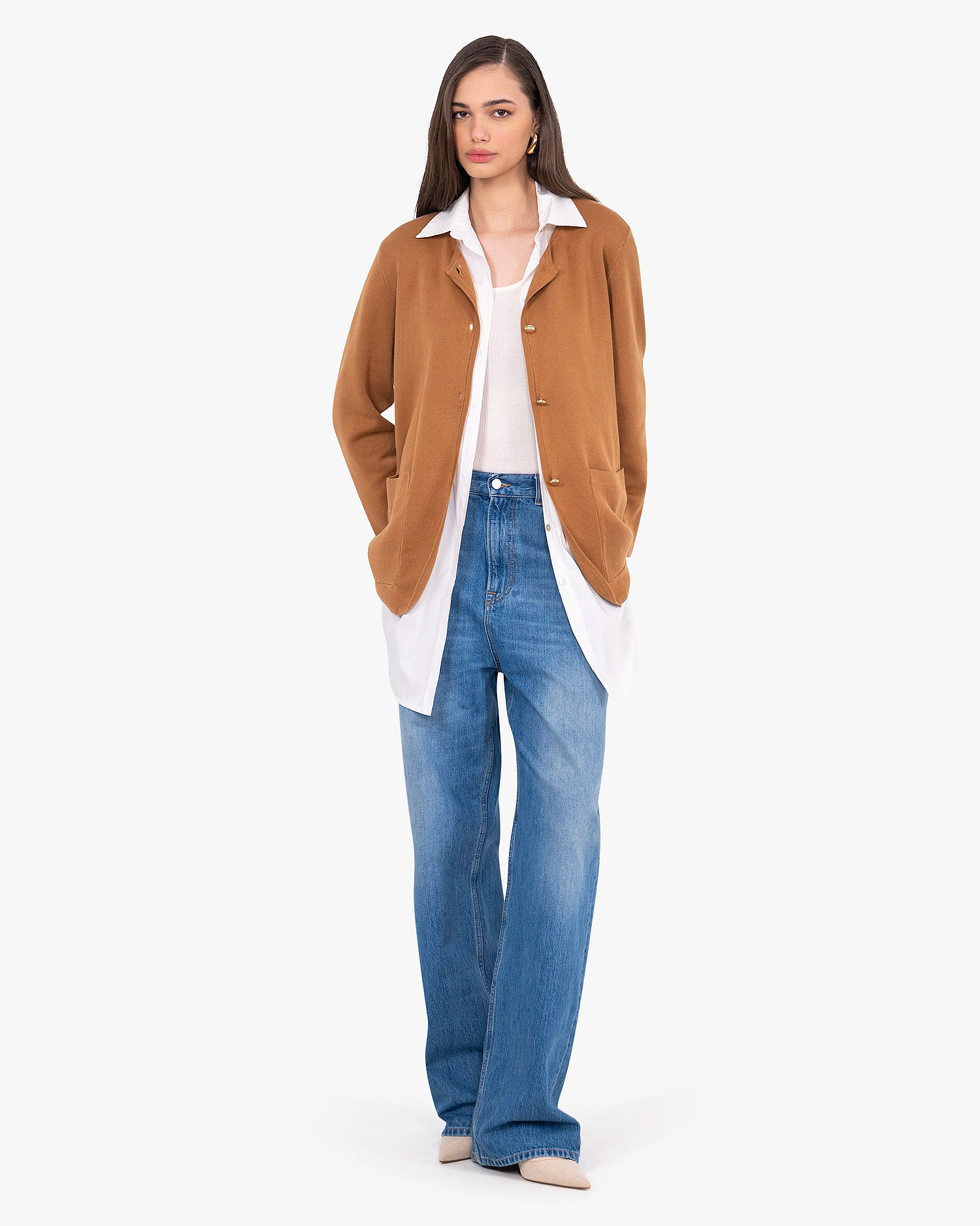 Women's Oasi Knit Jacket - Hazelnut Cotone