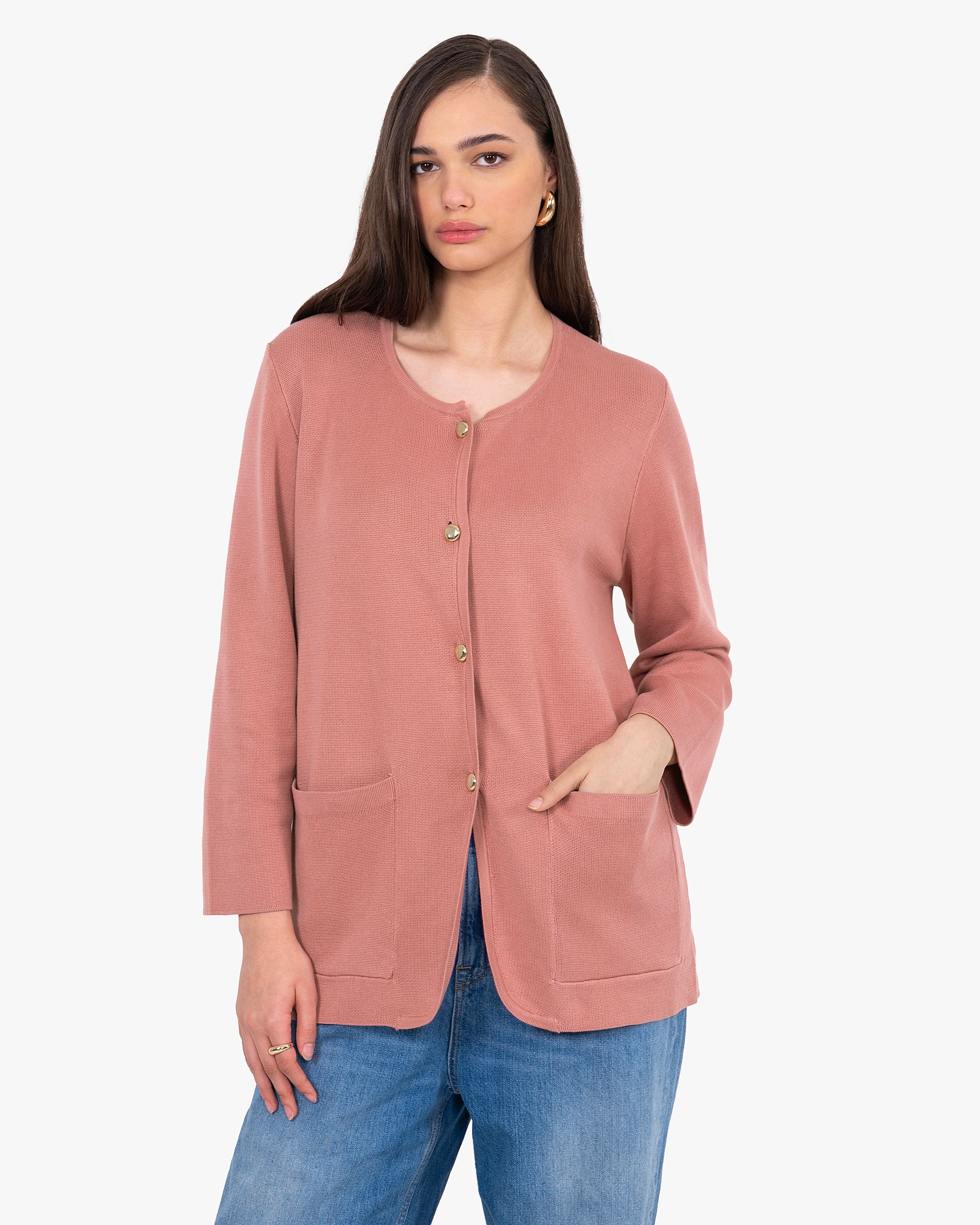 Women's Oasi Knit Jacket - Blush Cotone