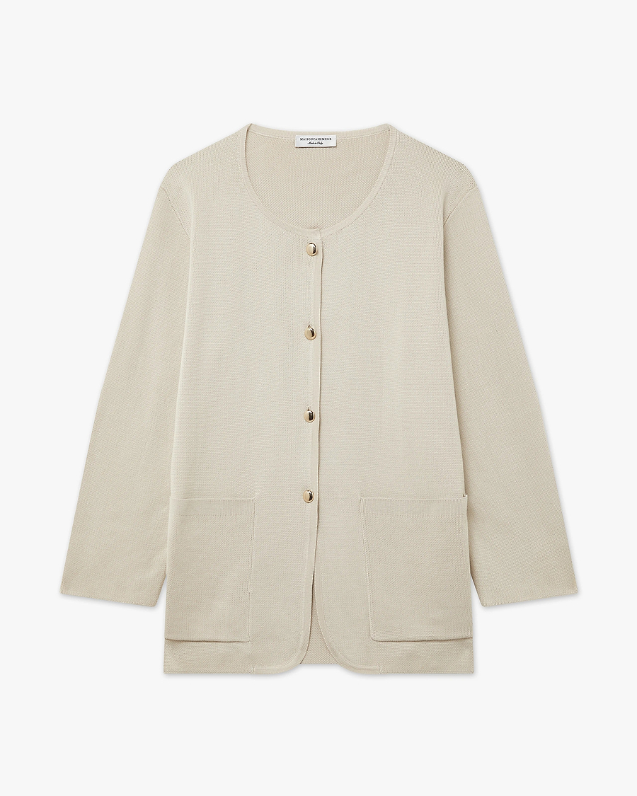 Women's Oasi Knit Jacket - Beige Cotone