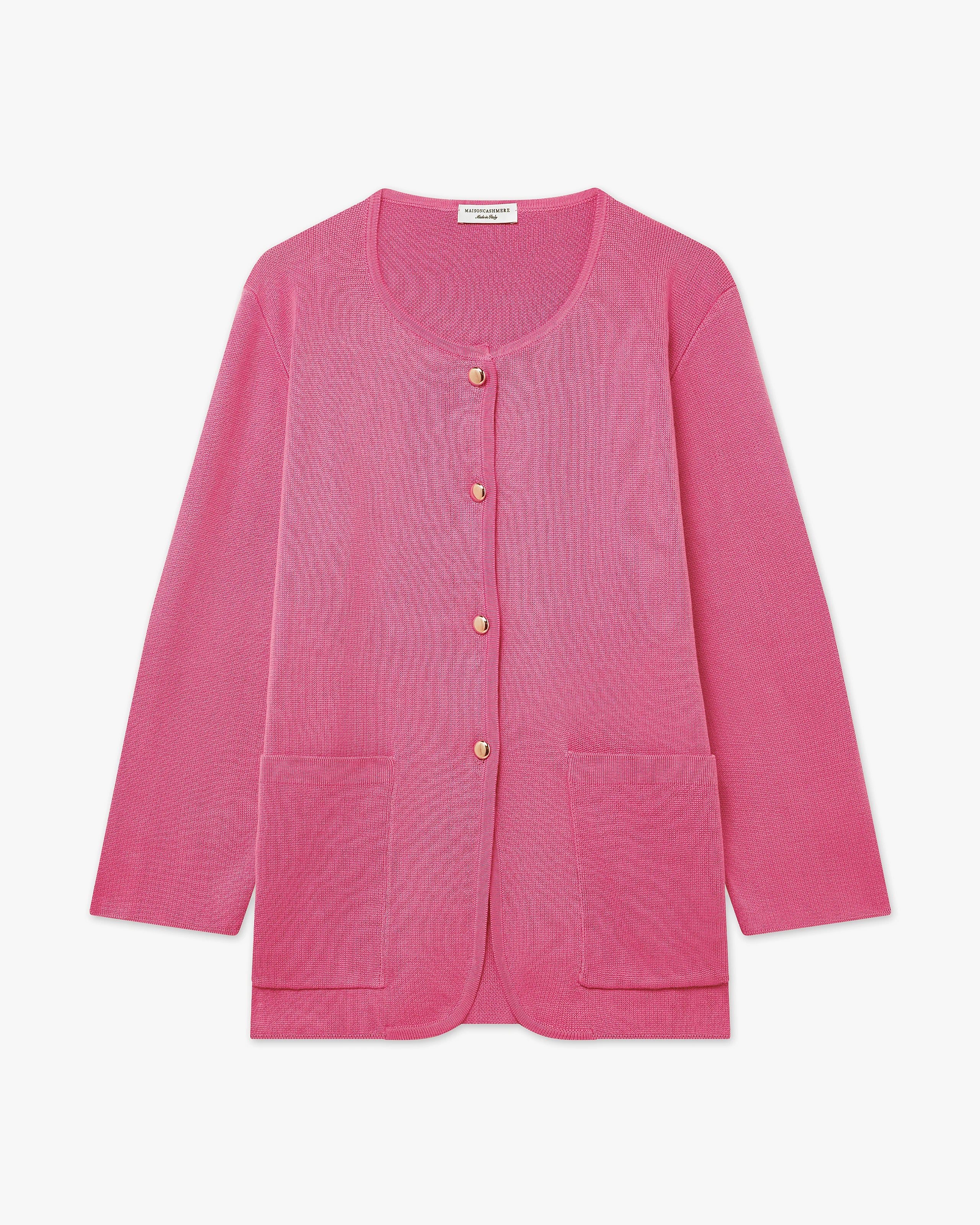 Women's Oasi Knit Jacket - Fuchsia Cotone