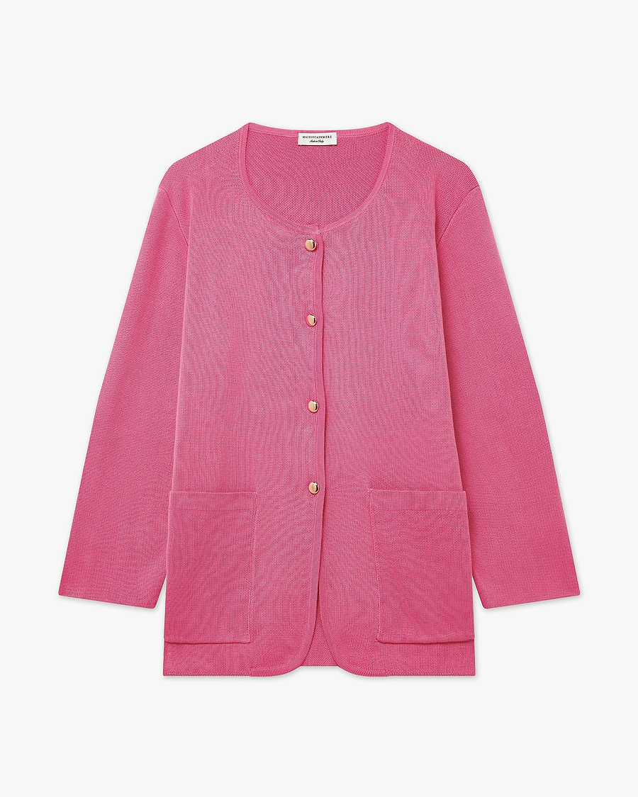 Women's Oasi Knit Jacket - Fuchsia Cotone