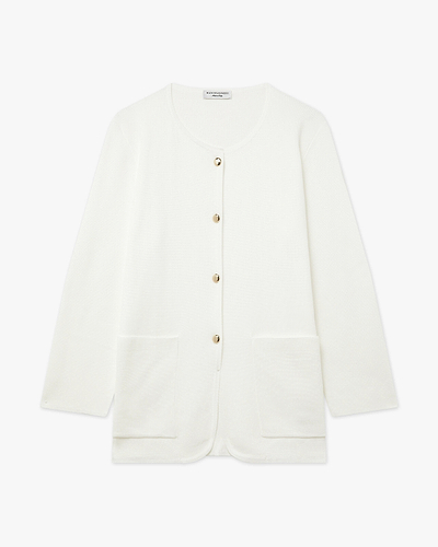 Women's Oasi Knit Jacket - White Cotone