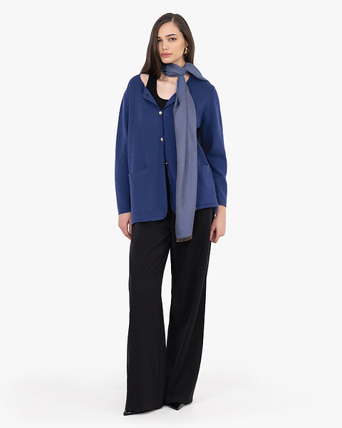 Women's Oasi Knit Jacket - Blue Cotone