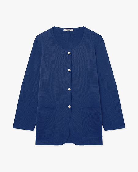Women's Oasi Knit Jacket - Blue Cotone
