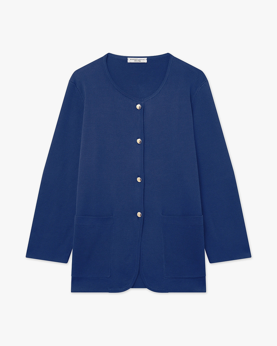 Women's Oasi Knit Jacket - Blue Cotone