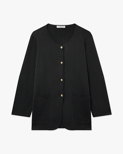 Women's Oasi Knit Jacket - Black Cotone