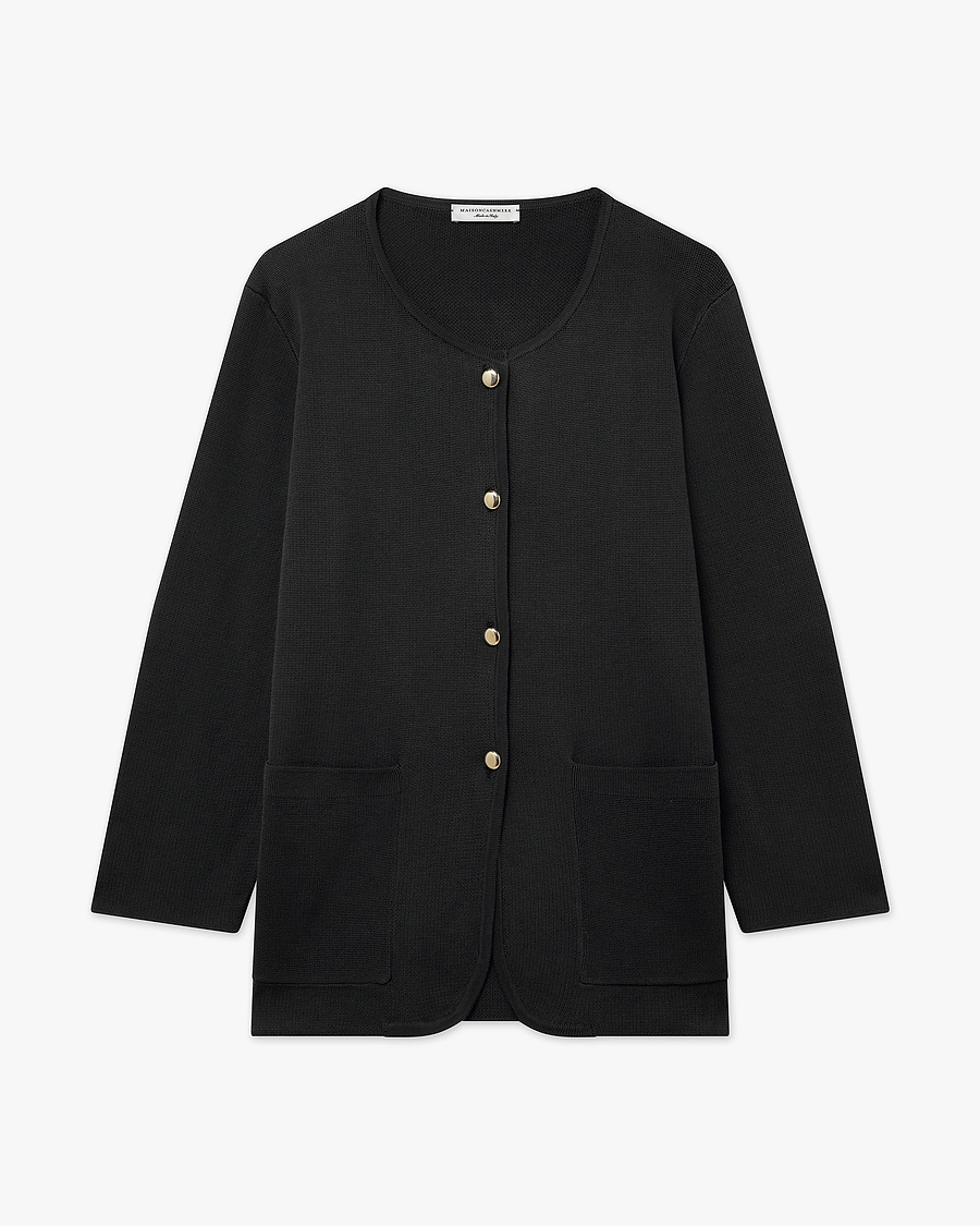 Women's Oasi Knit Jacket - Black Cotone