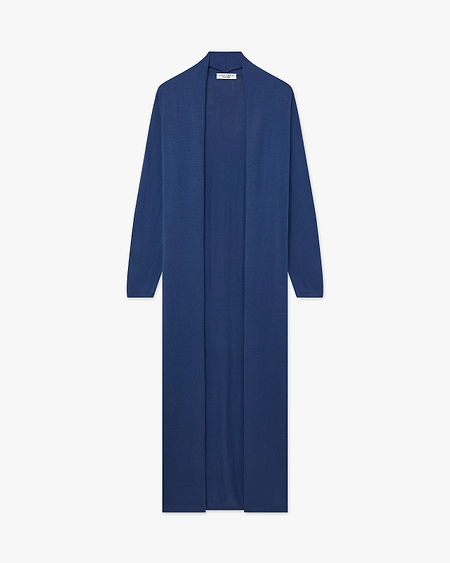 Oasi Long Cardigan - Blue Cotone