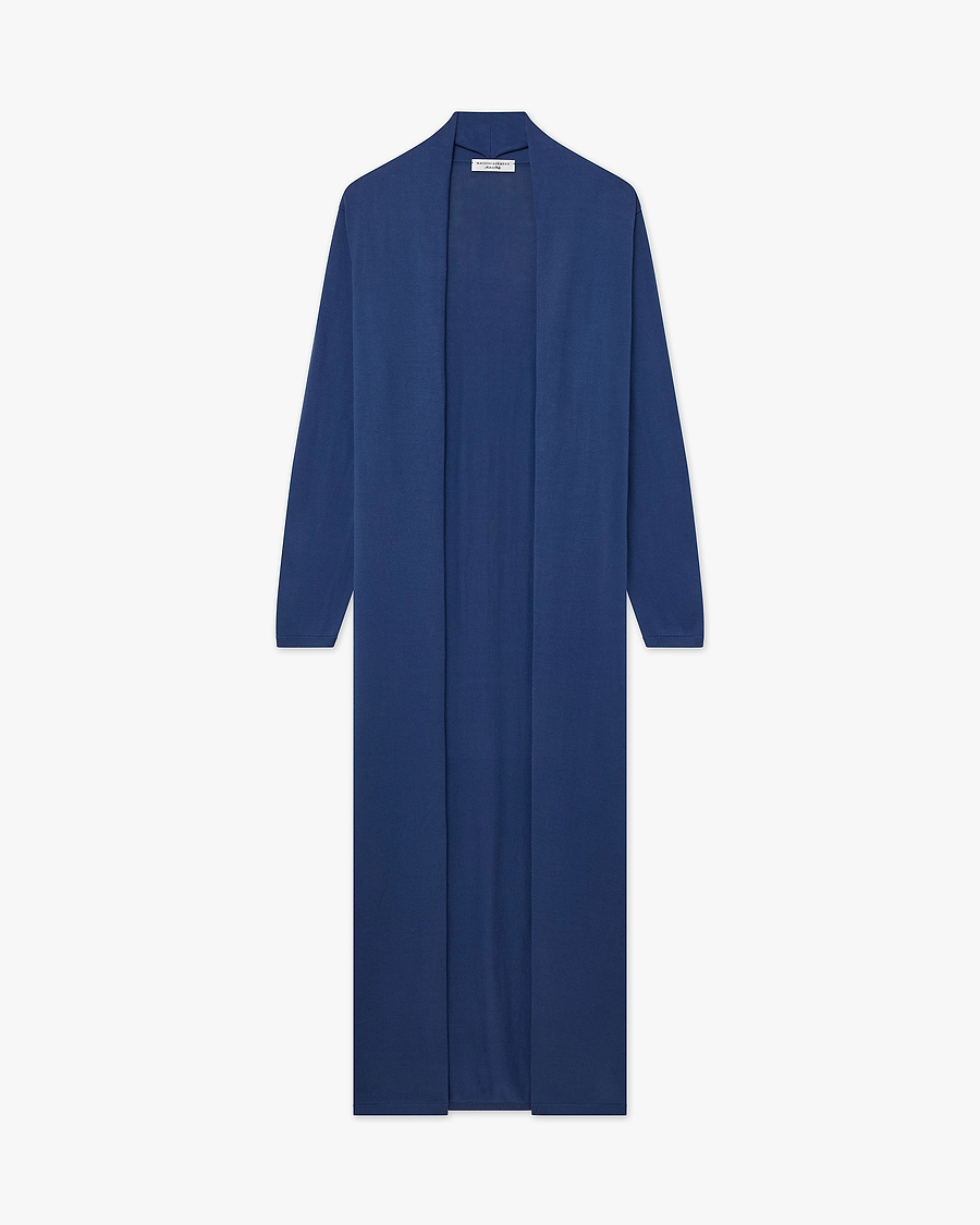 Oasi Long Cardigan - Blue Cotone