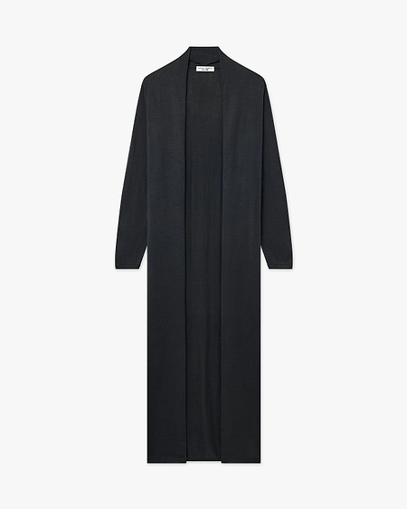 Oasi Long Cardigan - Black Cotone