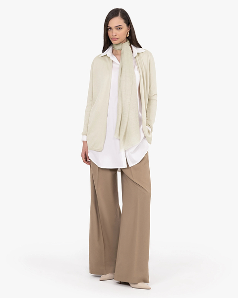 Oasi Open Cardigan - Beige Cotone