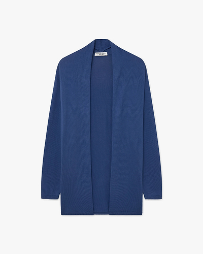 Oasi Open Cardigan - Blue Cotone
