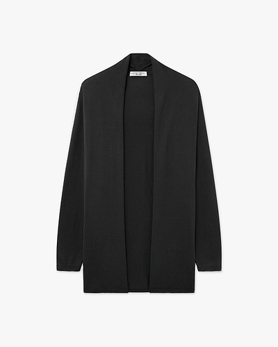 Oasi Open Cardigan - Black Cotone