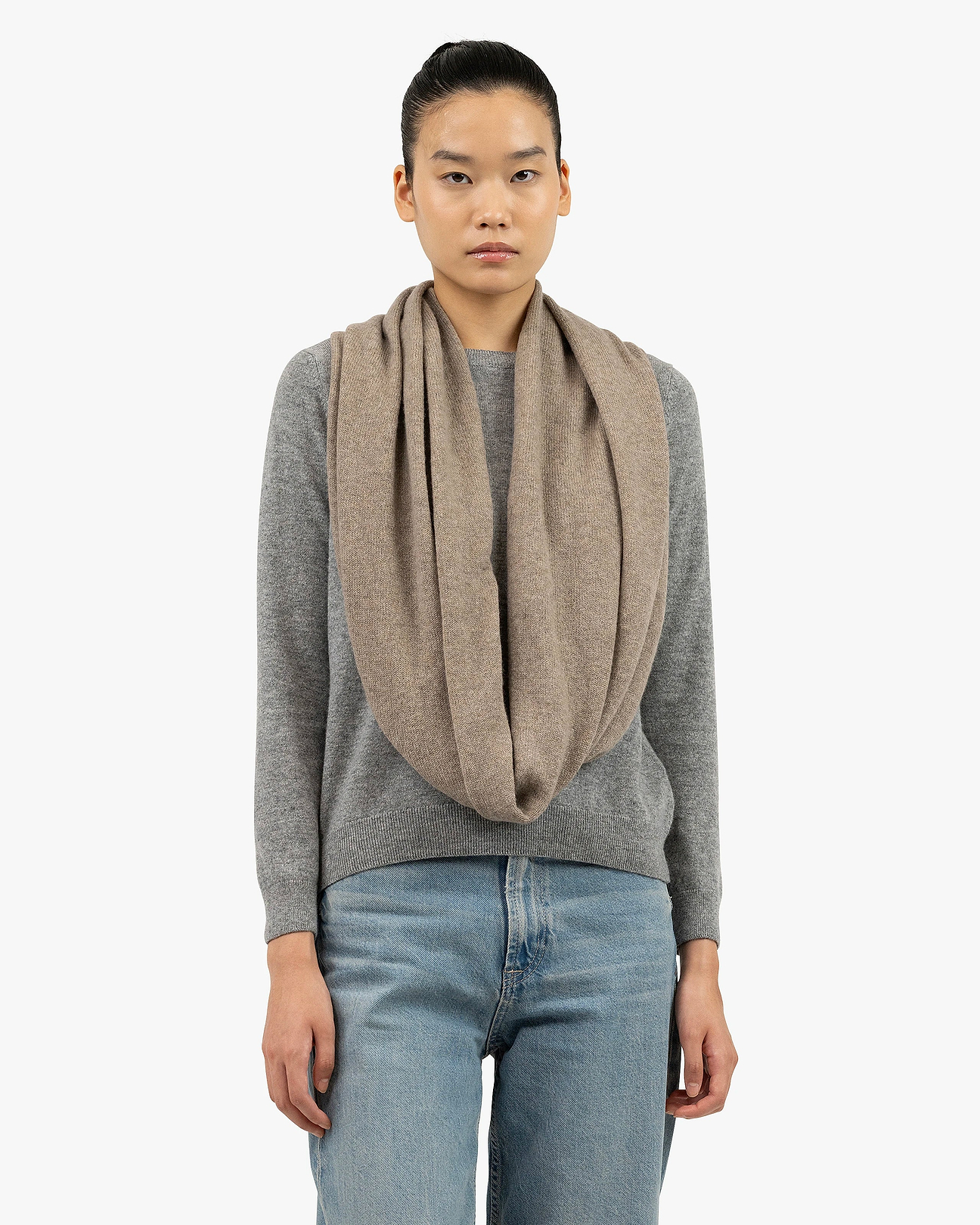 Cashmere Infinity Wrap - Taupe | MaisonCashmere