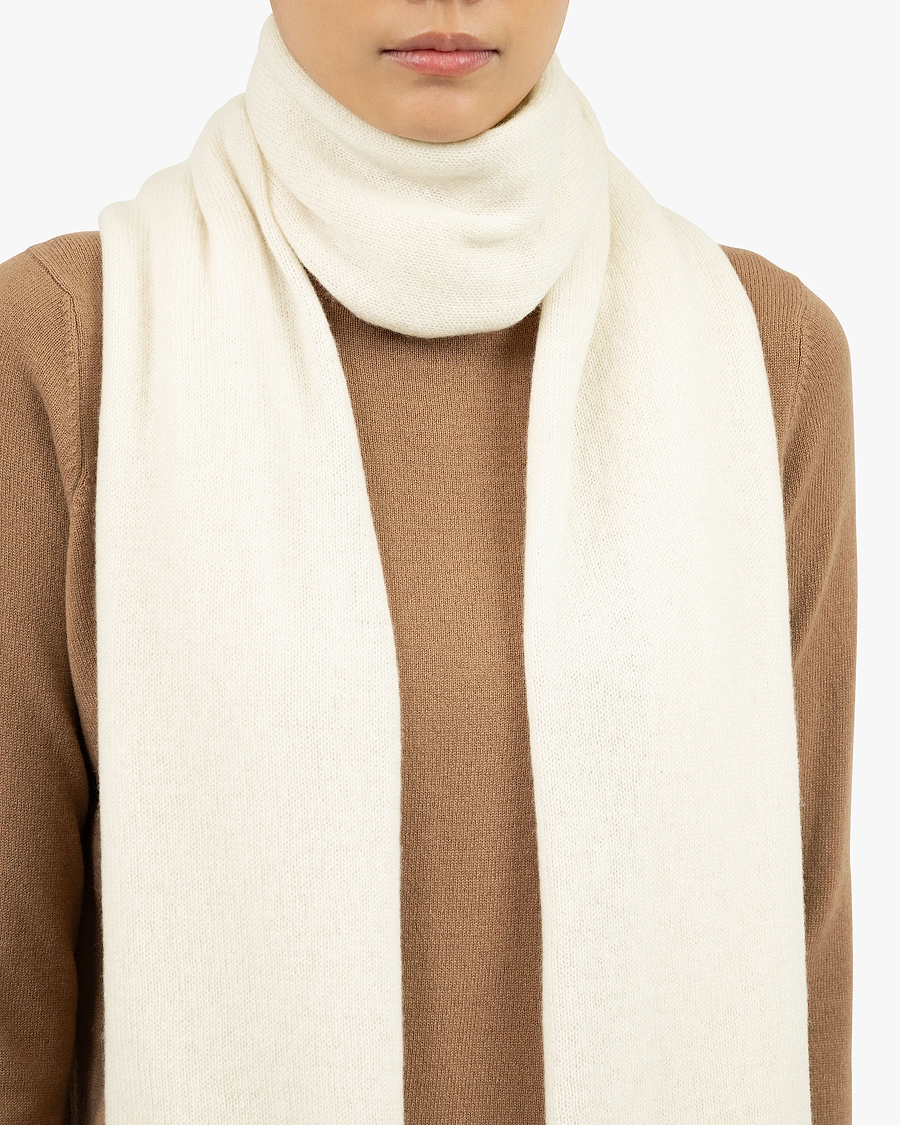 Lightness Maxi Scarf - White Cashmere