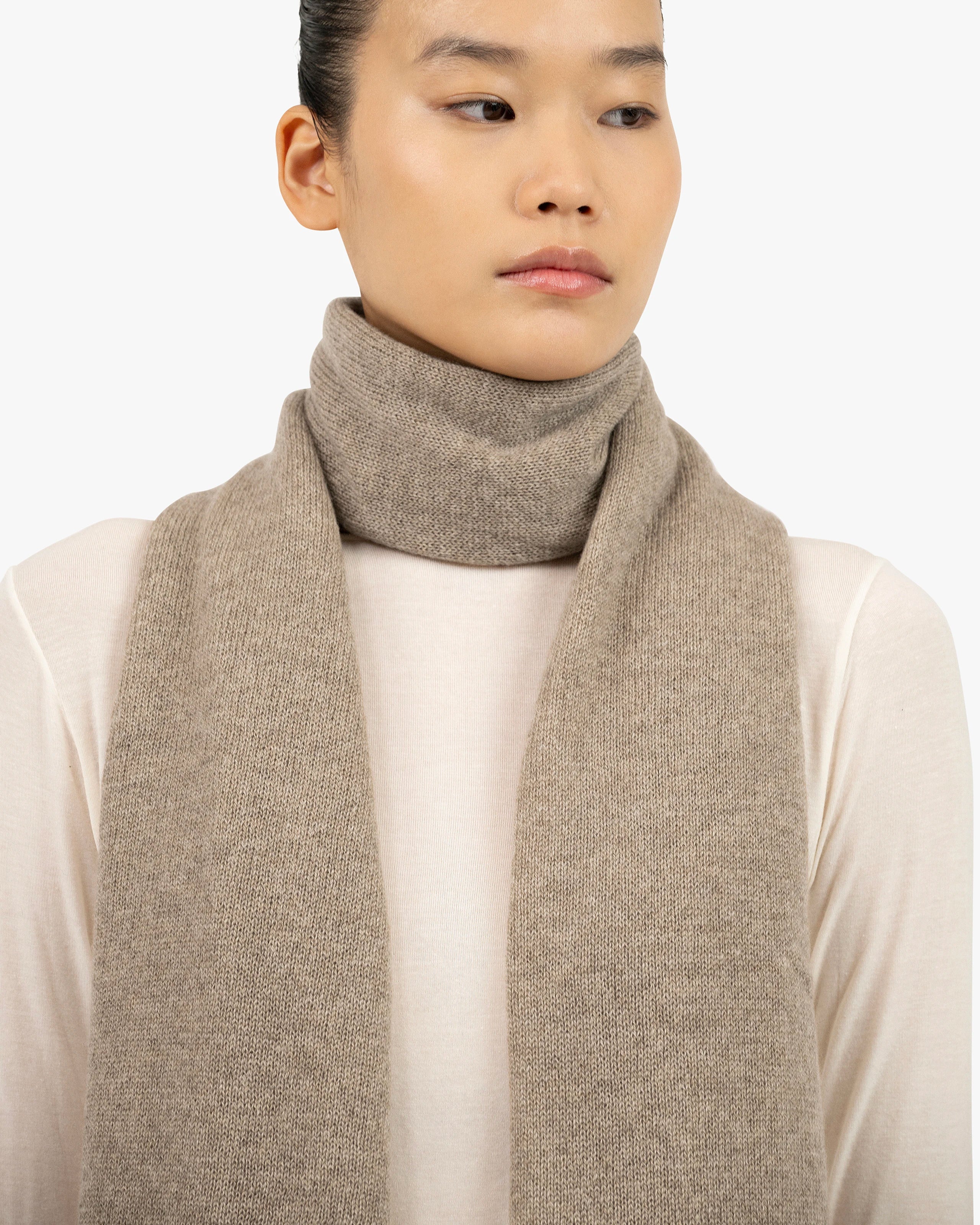 Lightness Cashmere Maxi Scarf - Taupe | MaisonCashmere