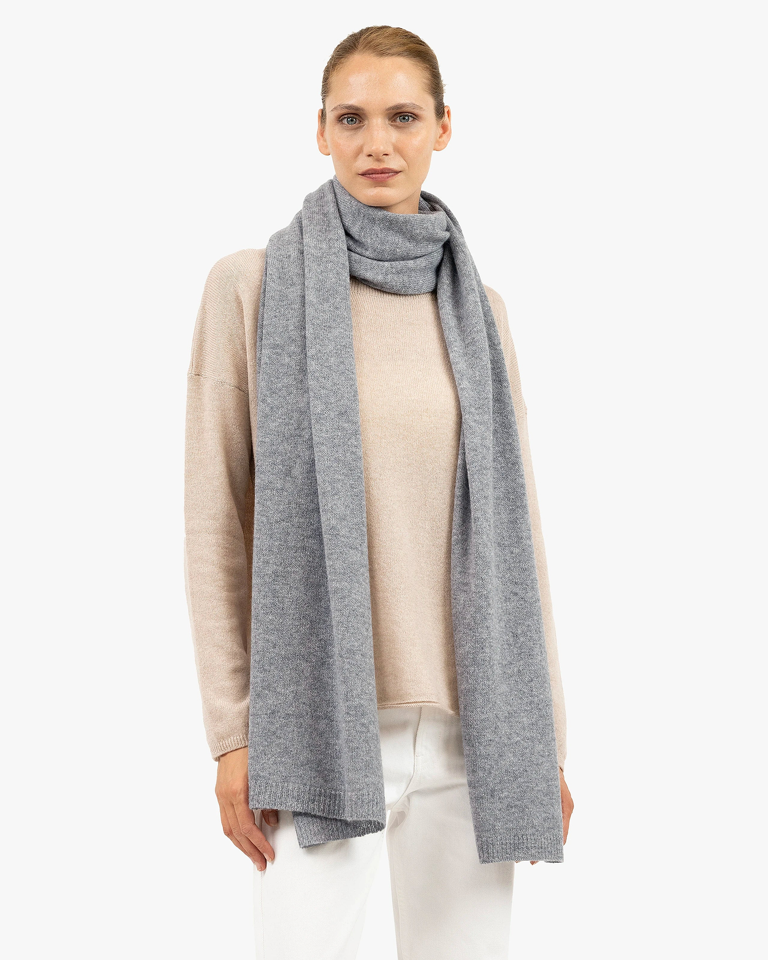 Lightness Maxi Scarf - Medium Grey Cashmere