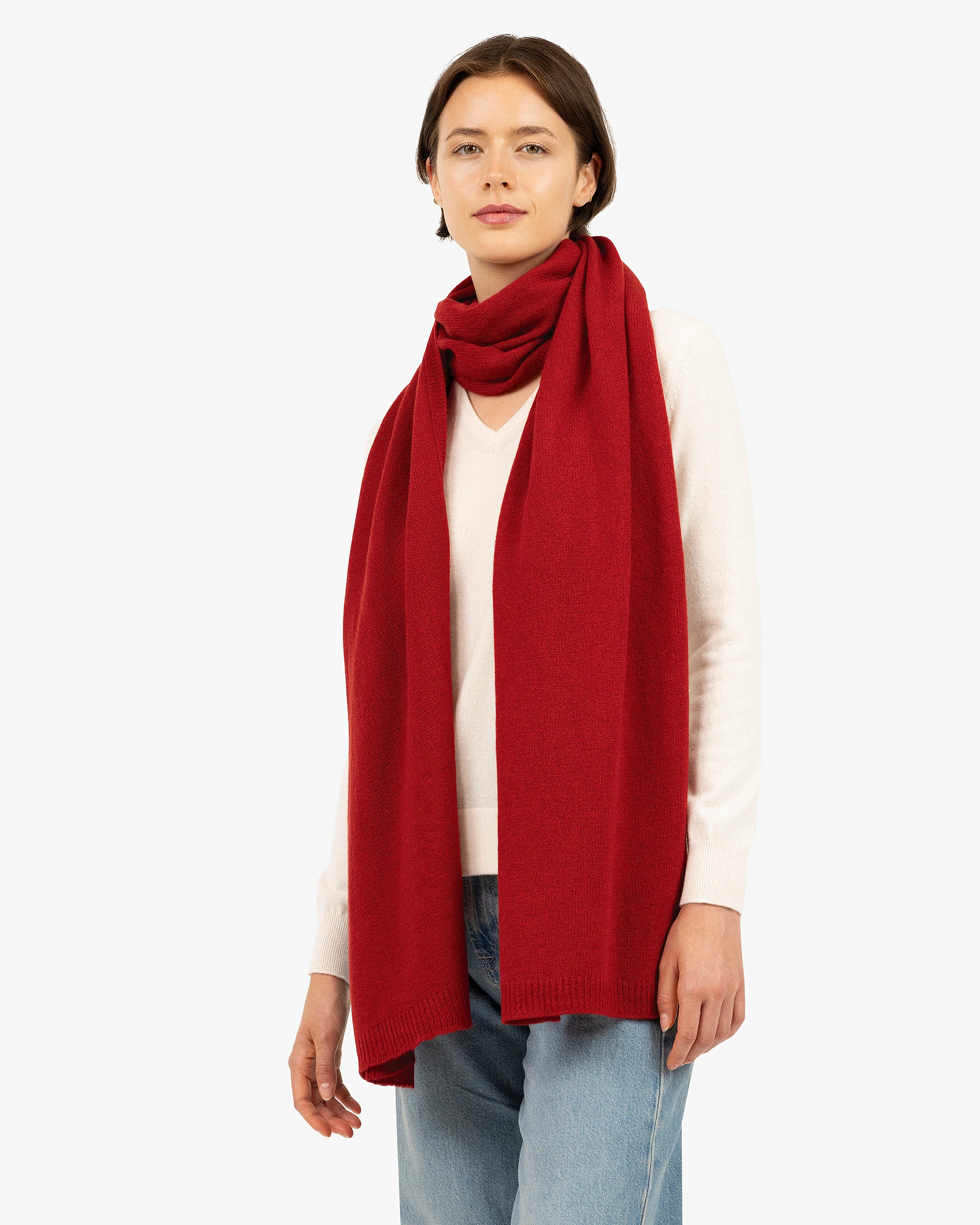 Lightness Maxi Scarf - Red Cashmere