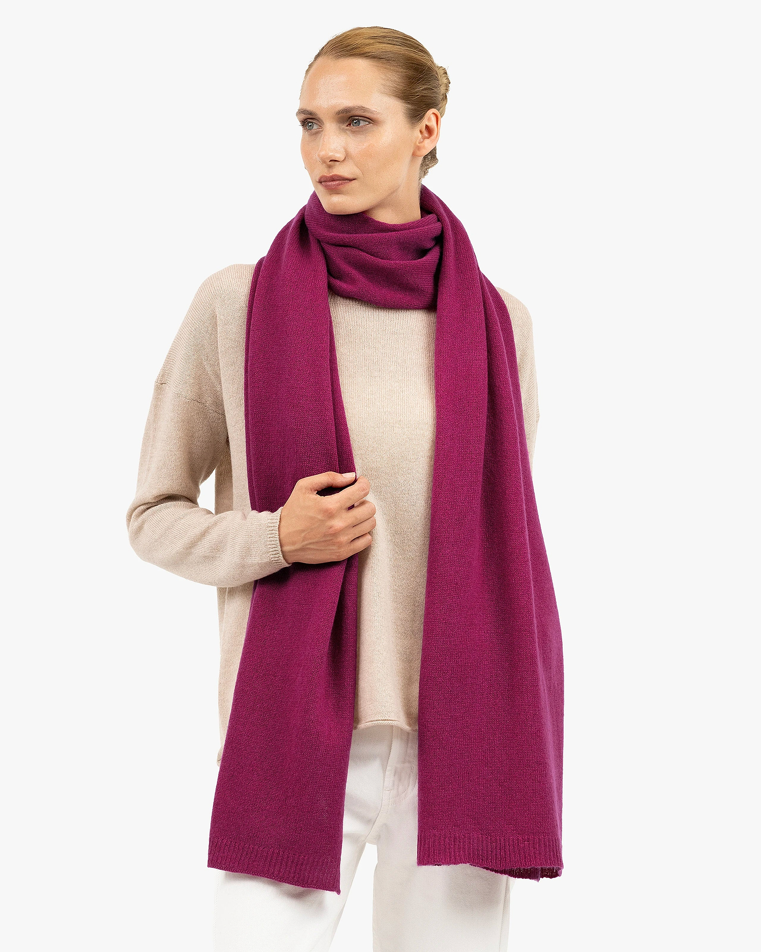 Lightness Maxi Scarf - Magenta Cashmere