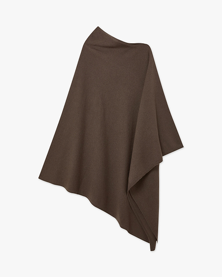 Mayfair Poncho - Brown Cashmere