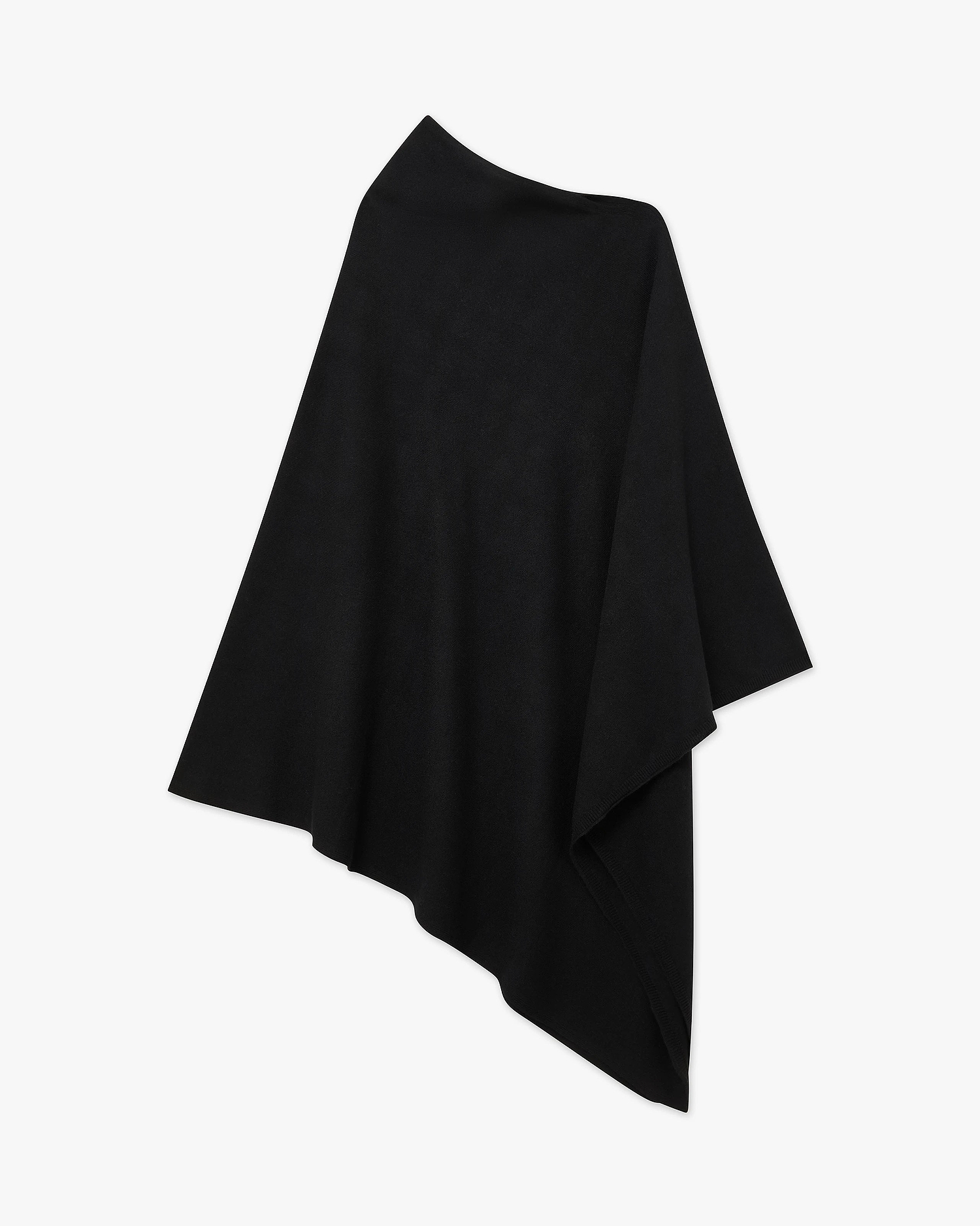 Mayfair Poncho - Black Cashmere