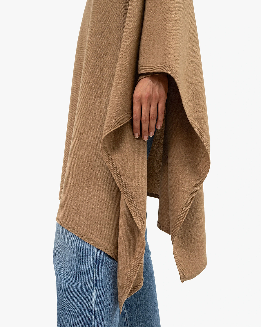 Mayfair Poncho - Camel Cashmere
