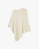 Maxi Poncho Zopfmuster - Weiß