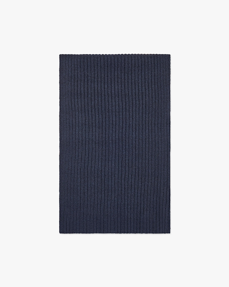 Maxi Ribbed Scarf - Blue Merino / Cashmere