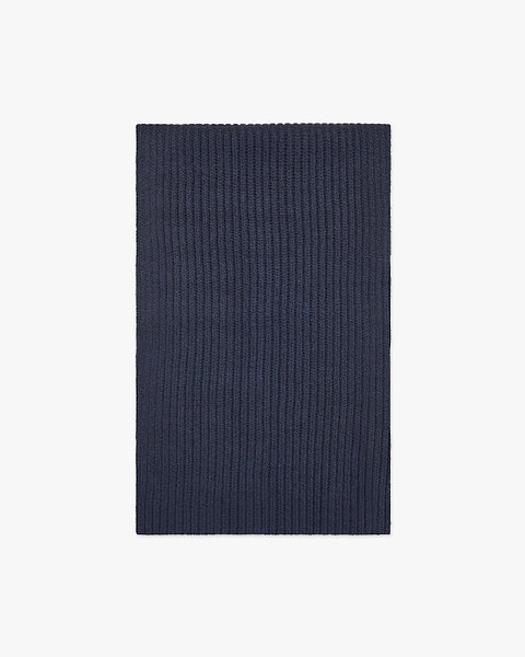 Maxi Ribbed Scarf - Blue Merino / Cashmere
