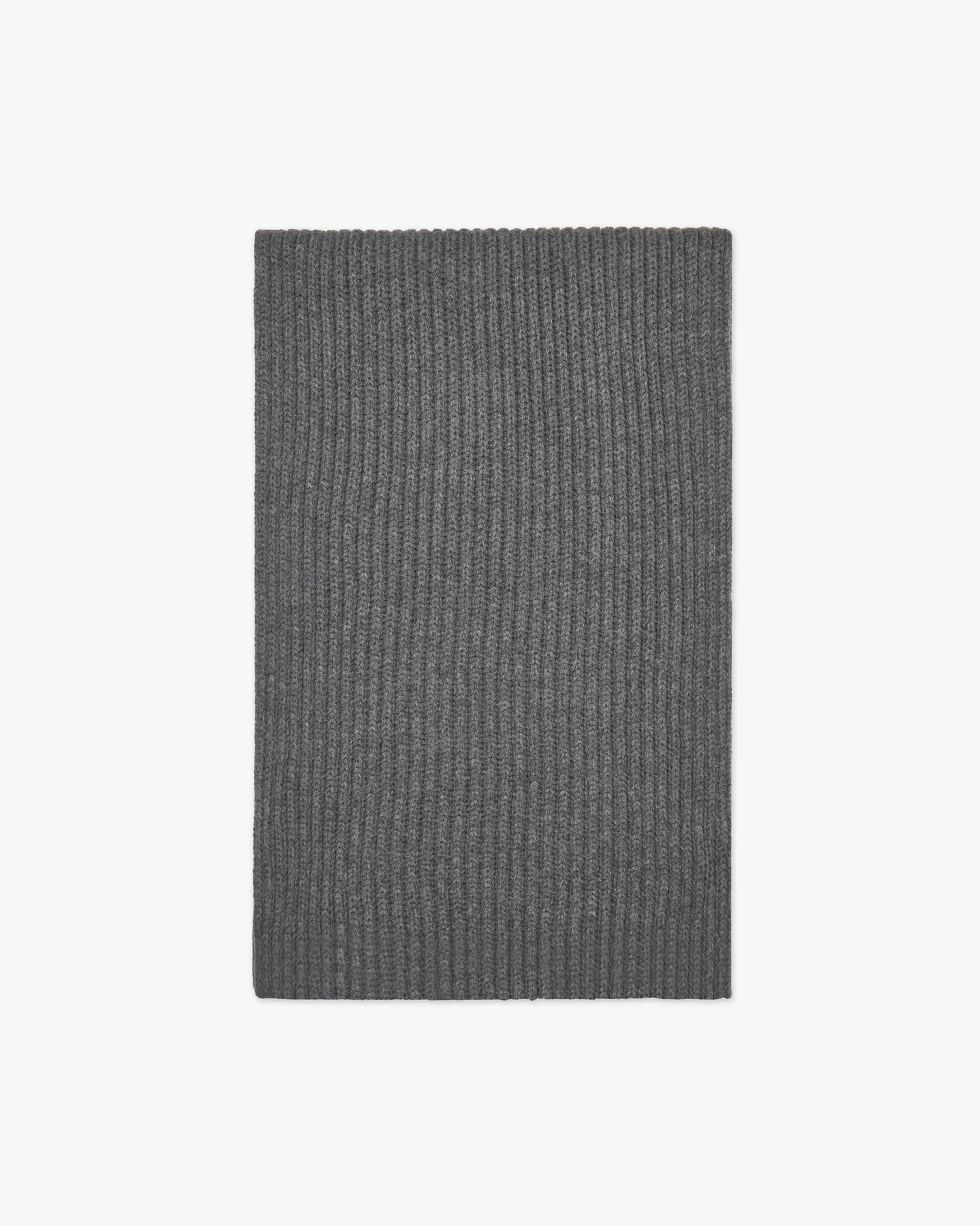 Maxi Ribbed Scarf - Medium Grey Merino / Cashmere