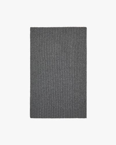 Maxi Ribbed Scarf - Medium Grey Merino / Cashmere