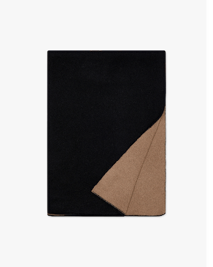 Two-Tone Maxi Schal - Schwarz