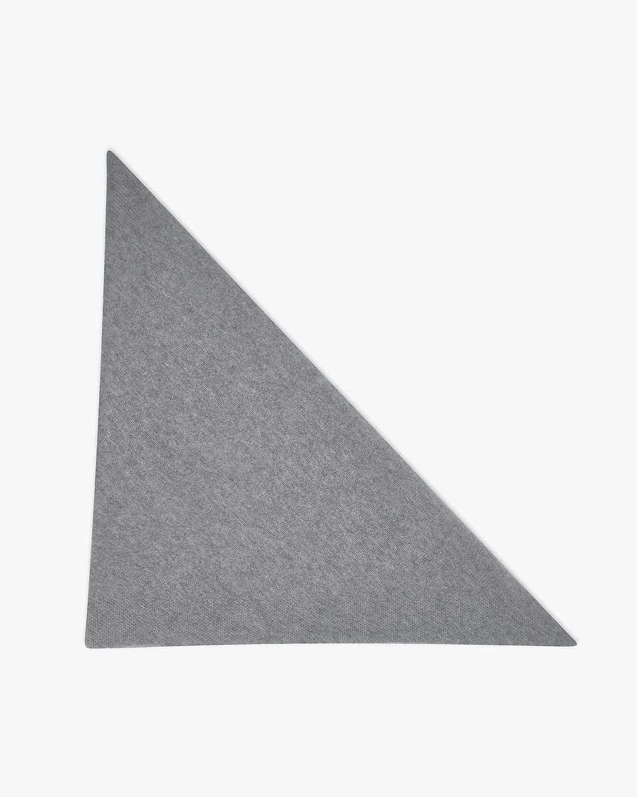 Maxi Triangle Scarf - Medium Grey Cashmere