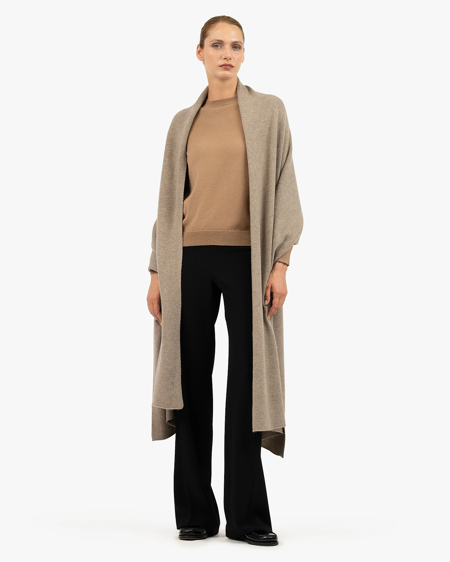 Courmayeur Maxi Wrap - Taupe Cashmere