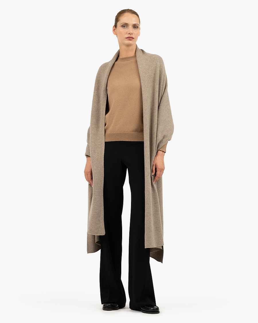 Courmayeur Maxi Wrap - Taupe Cashmere