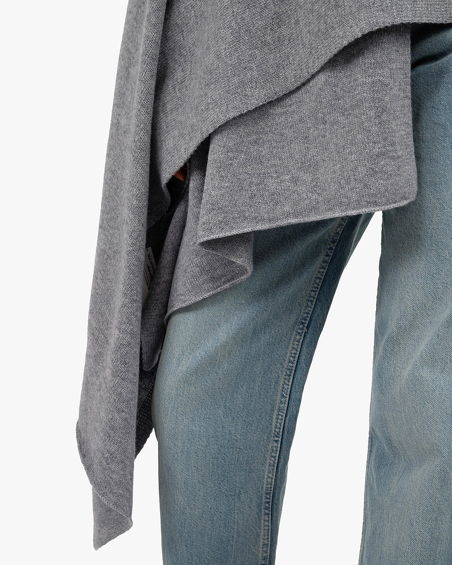 Courmayeur Maxi Wrap - Medium Grey Cashmere