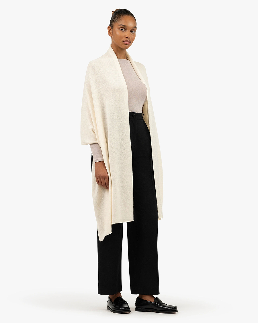 Essential Maxi Wrap - White Cashmere